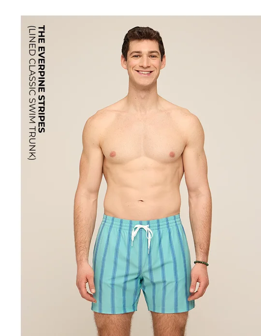 Lined Classic Swim Trunk: The Everpine Stripes