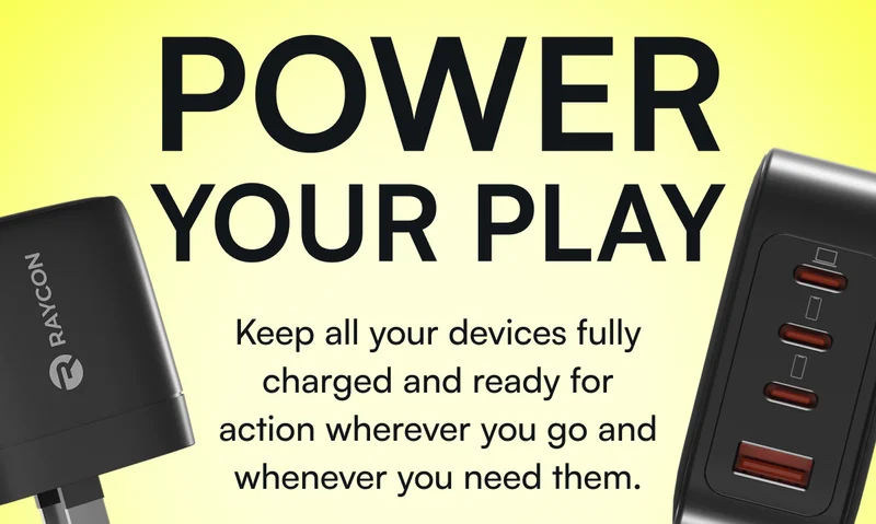 Power your play - Keep all your devices fully charged and ready for action wherever you go and whenever you need them.