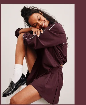Track Jacket in Black Cherry