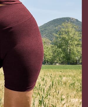 Spacedye Keep Pace 5" Biker Short in Midnight Burgundy Heather