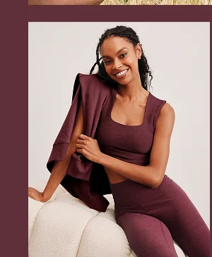 Spacedye Square Up Cropped Tank in Midnight Burgundy Heather