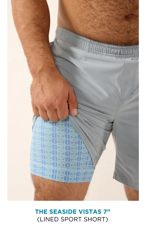 Lined Sport Short: The Seaside Vistas 7"