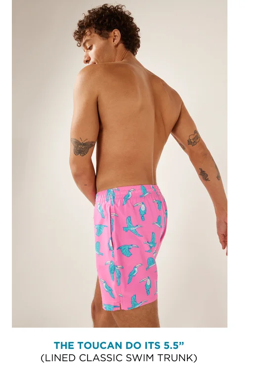 Lined Classic Swim Trunk: The Toucan Do Its 5.5"