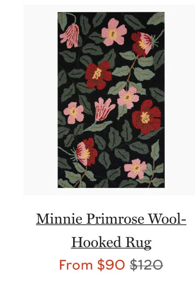 Minnie Primrose Wool- Hooked Rug