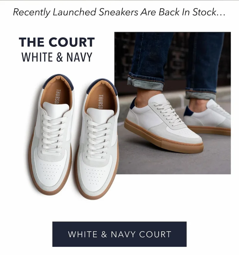 White & Navy Court