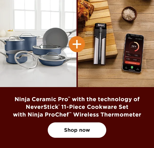 Ninja NeverStick™ Ceramic Pro™ 11-Piece Cookware Set with Wireless Thermometer