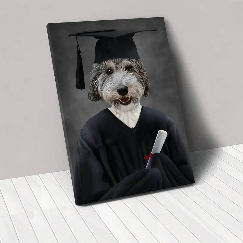 Image of The Female Graduate - Custom Pet Canvas