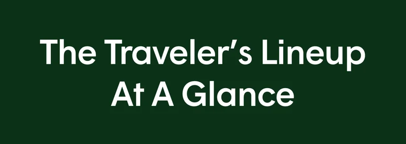 The Traveler's Lineup At A Glance