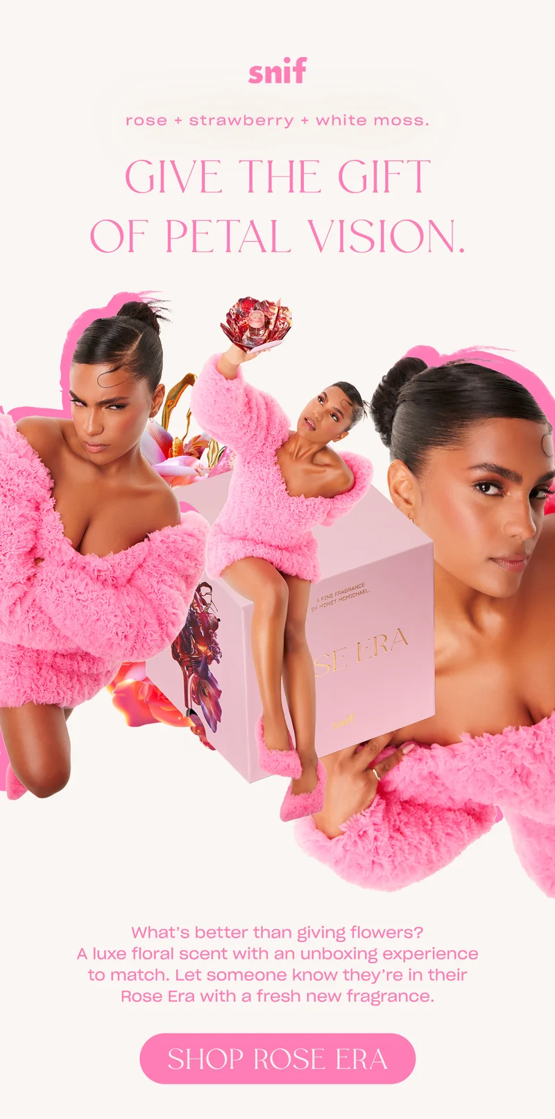 What’s better than giving flowers? A luxe floral scent with an unboxing experience to match. Let someone know they’re in their Rose Era with a fresh new fragrance.