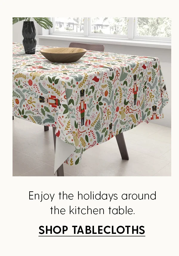 Enjoy the holidays around the kitchen table. | Shop Tablecloths