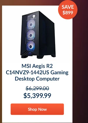 MSI Aegis R2 C14NVZ9-1442US Gaming Desktop Computer