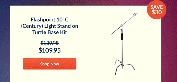Flashpoint 10' C (Century) Light Stand on Turtle Base Kit