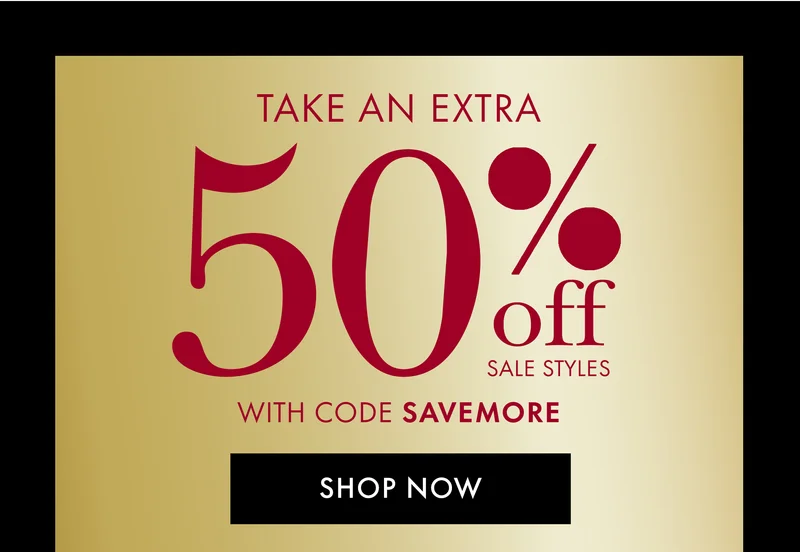 Take An Extra 50% Off Sale Styles With Code discount code