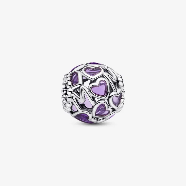 Openwork Hearts Mom Charm