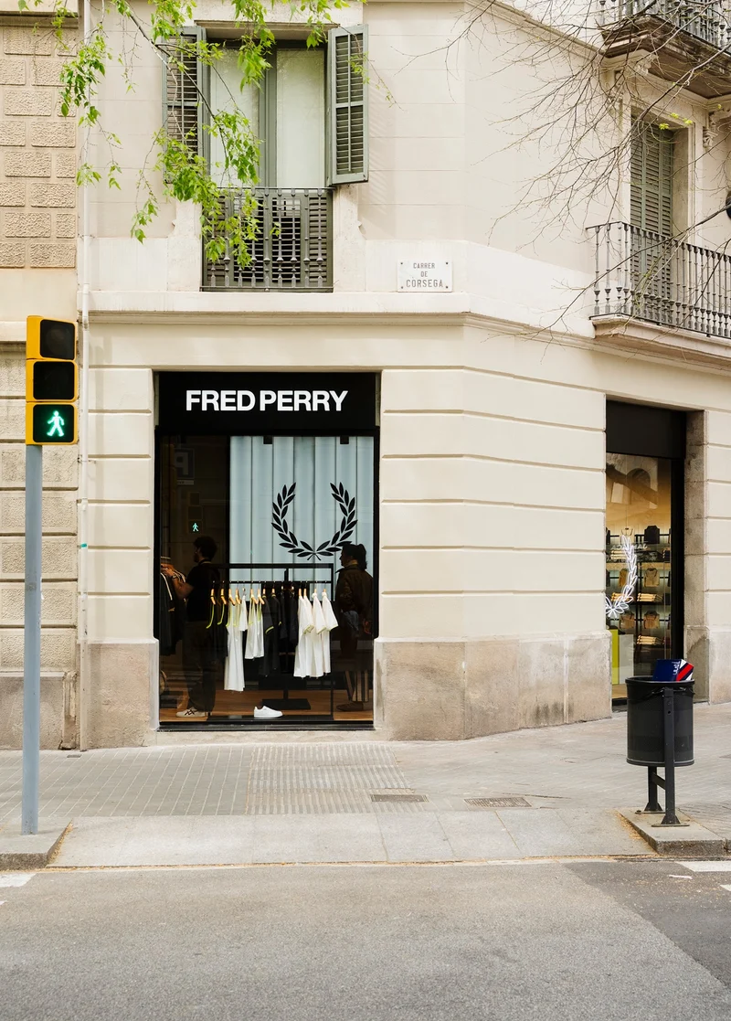 Outside of the new Fred Perry Barcelona Shop