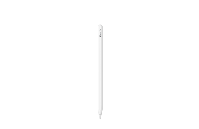 Apple Pencil Pro, rounded end, engraving reads Apple Pencil Pro, the word Apple represented by an Apple logo