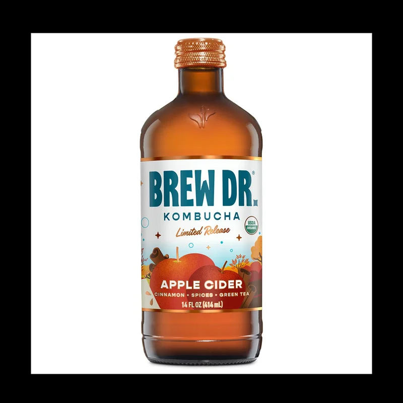Organic Kombucha, Apple Cider, 14 Fl Oz