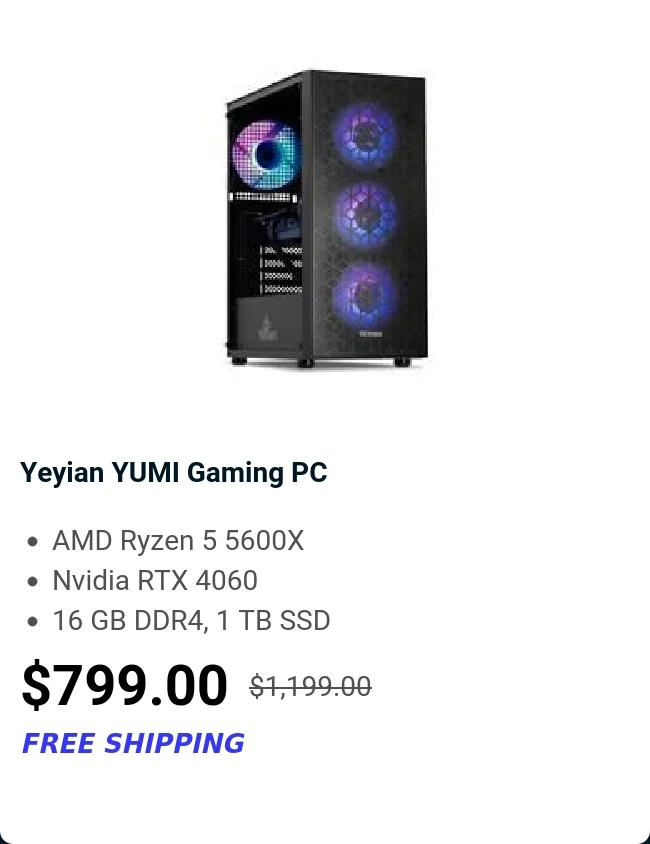 Yeyian YUMI Gaming PC