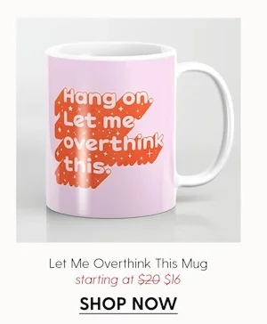 Let Me Overthink This - Anxiety Typography Coffee Mug