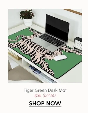 Tiger Green Desk Mat