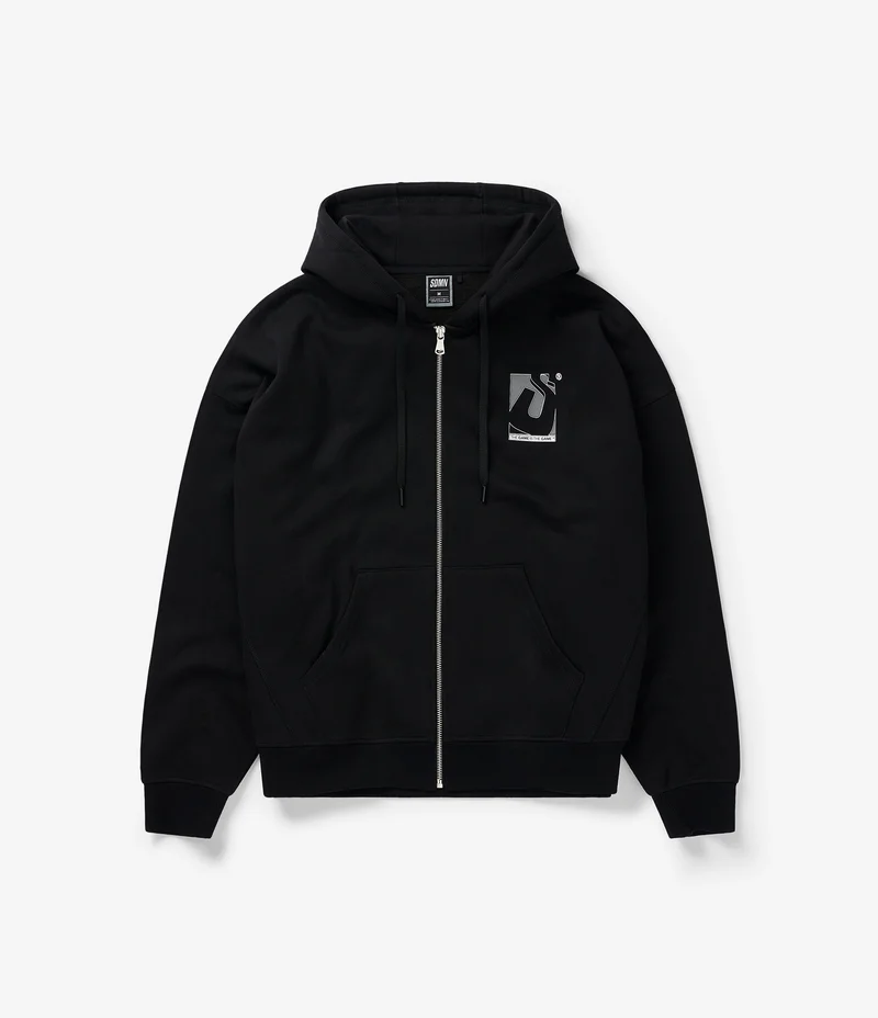 Initial Box Zip Hoodie
