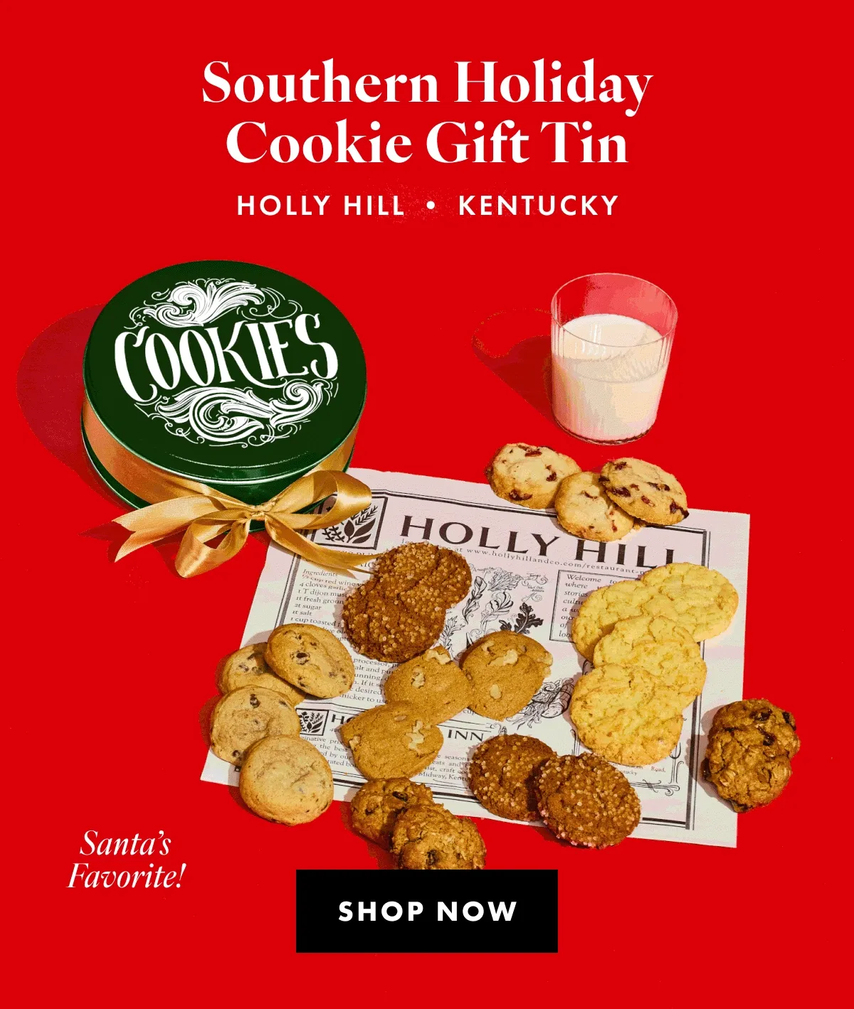 Holly Hill's Southern Holiday Cookie Gift Tin Holly Hill's Southern Holiday Cookie Gift Tin