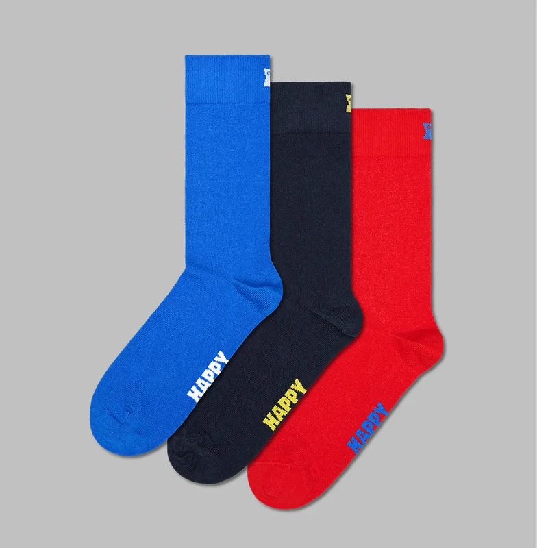 3-Pack Solid Socks