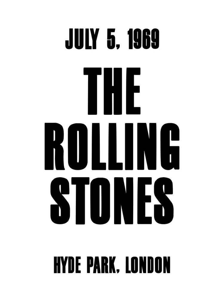 Image of The Rolling Stones 1969 Concert Poster