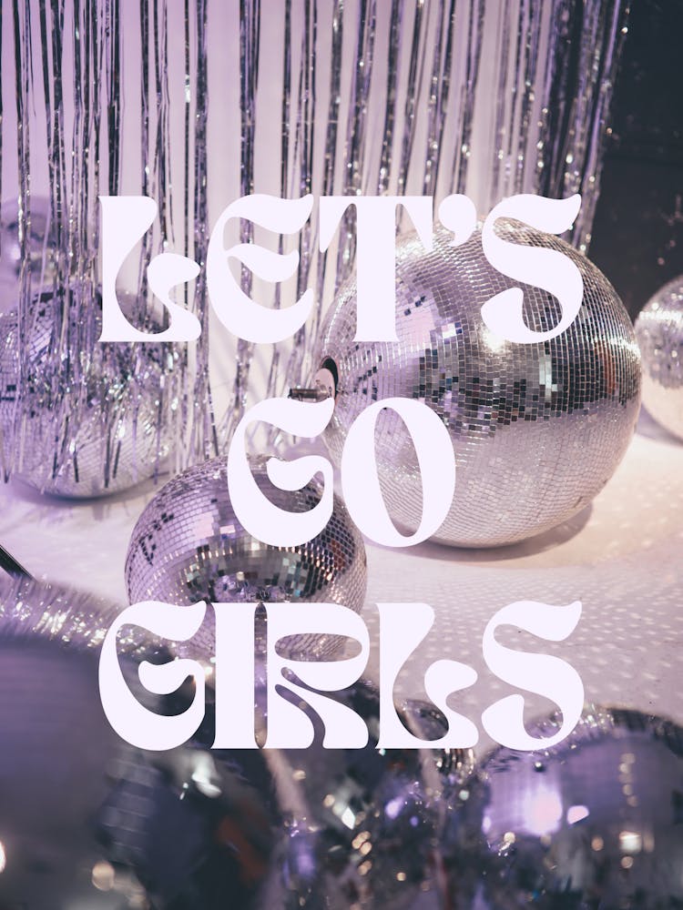 Image of Let’s go girls disco print