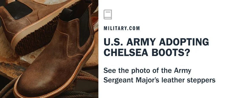 army wearing chelsea boots