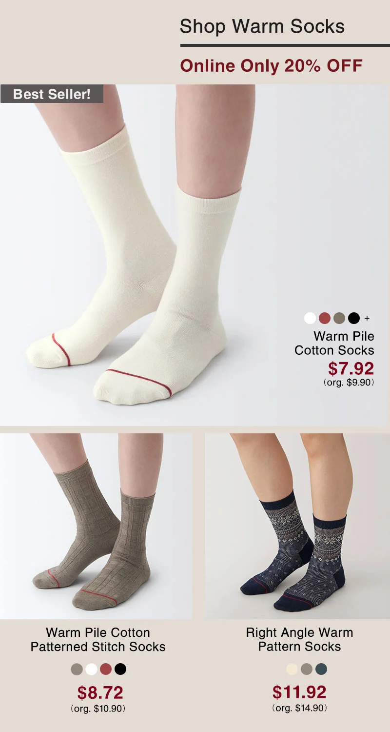 Shop Cozy Socks 20% Off Online Only!