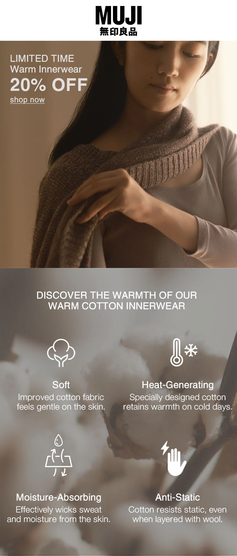 Shop Warm Innerwear 20% Off!