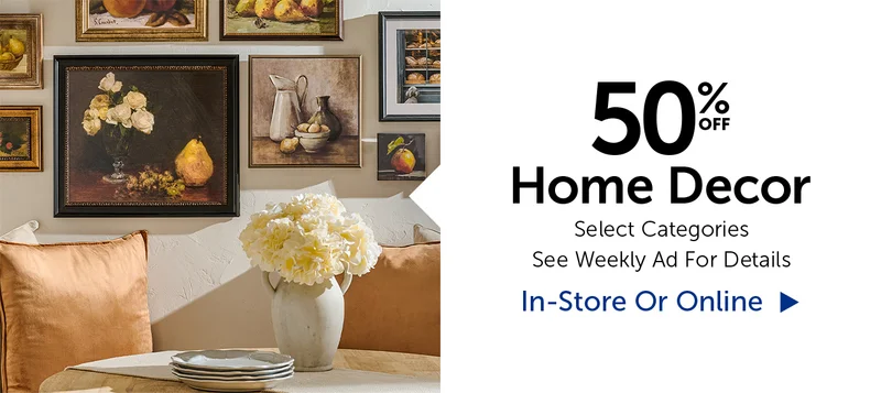 50% Off Home Decor - Select Categories