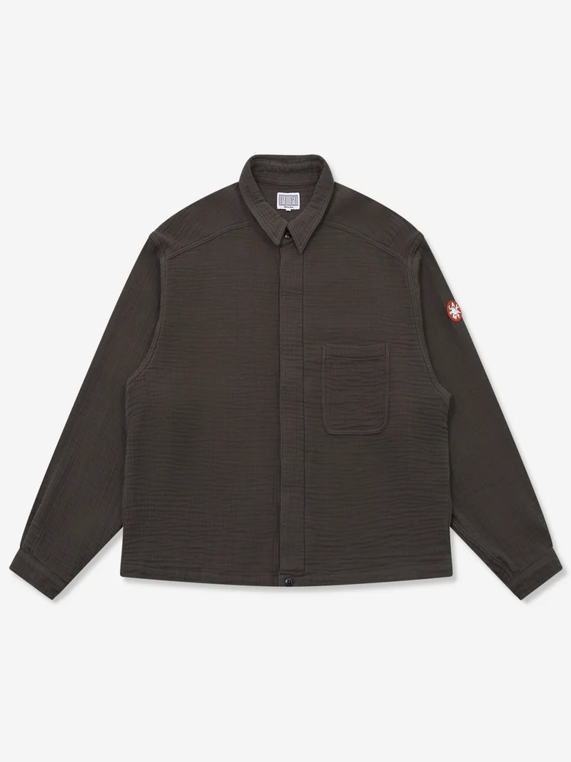 Image of C.E Cav Empt Cotton Gauze Short Shirt Jacket - Charcoal