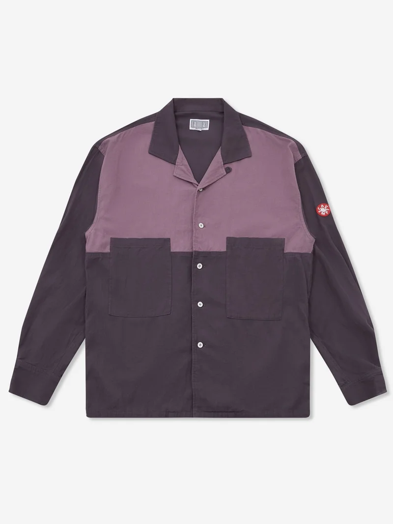 Image of C.E Cav Empt Coloured Cotton Twill Open Shirt - Charcoal