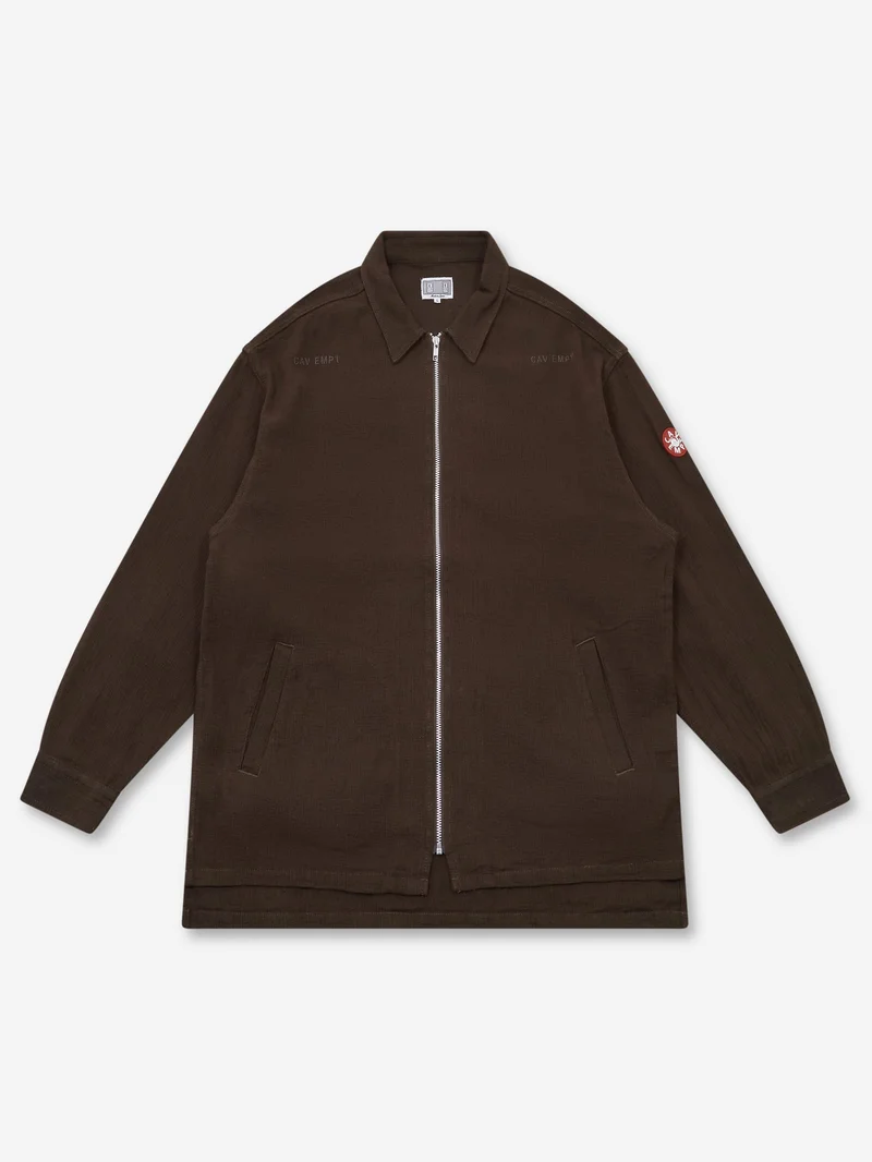 Image of C.E Cav Empt Welt Pockets Zip Shirt Jacket - Charcoal