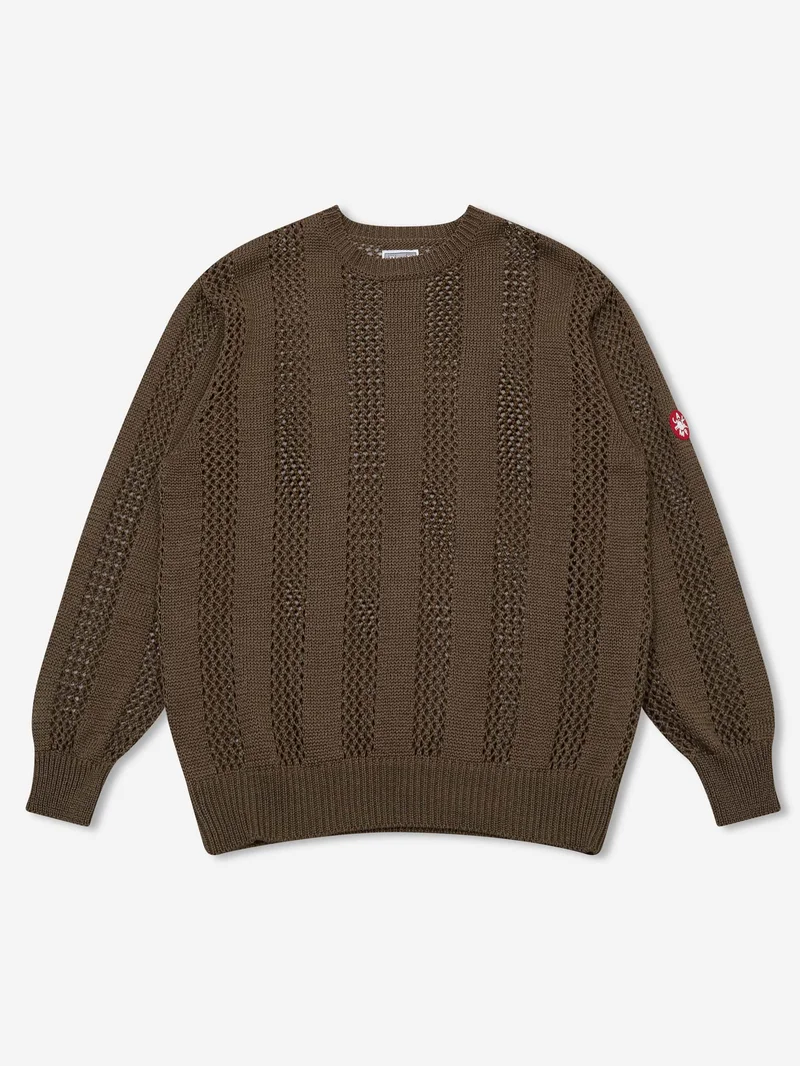 Image of C.E Cav Empt Cotton Wale Stripe Knit - Khaki
