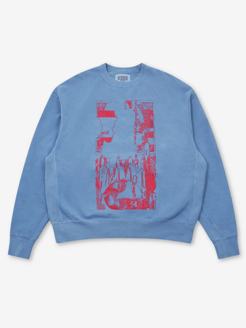 Image of C.E Cav Empt Overdye Md Plain Speech Crew Neck - Blue