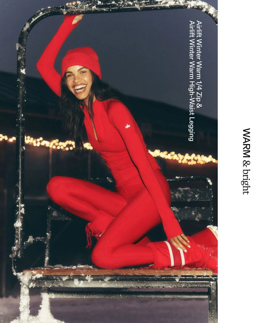 WARM & bright. Airlift Winter Warm 1/4 Zip & Airlift Winter Warm High-Waist Legging