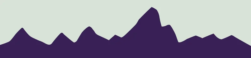 Silhouette of a mountain range.