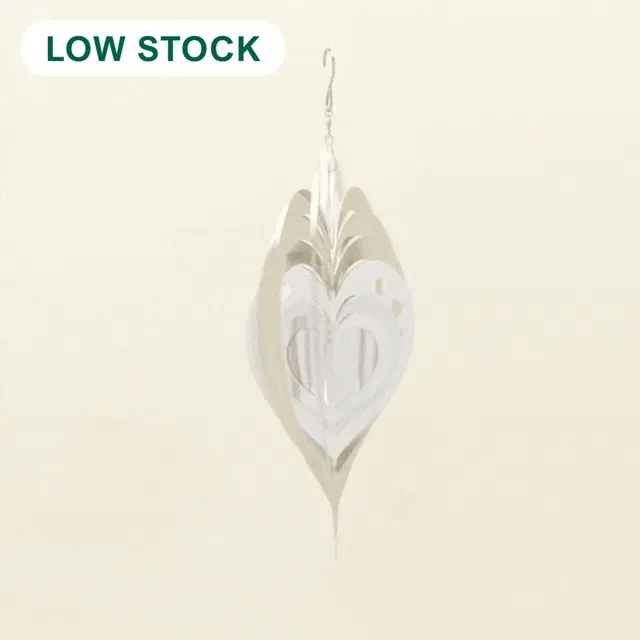 Mirror Heart Wind Spinner