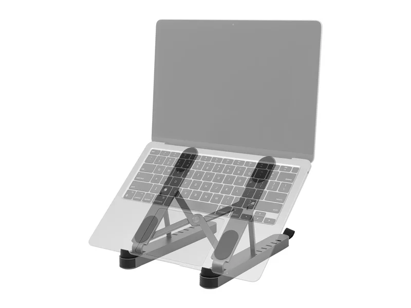 6-in-1 Portable Folding Laptop Stand and USB-C Docking Station with 4K HDMI, Gigabit Ethernet, With Adjustable Angles
