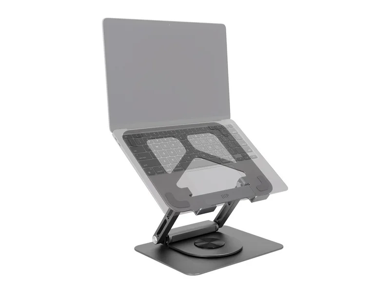 6-in-1 Z-Fold Laptop Stand and Detachable USB-C Docking Station with 4K HDMI, Gigabit Ethernet, 360° Rotating Base