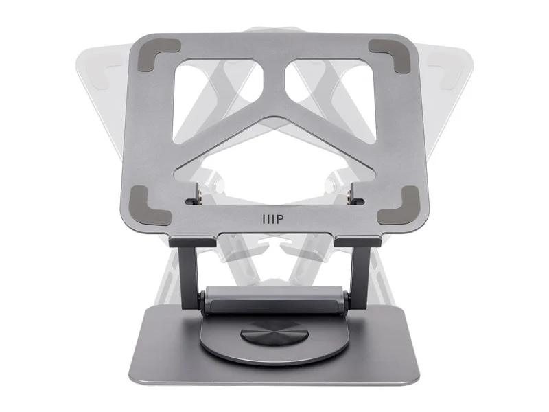 6-in-1 Z-Fold Laptop Stand and Detachable USB-C Docking Station with 4K HDMI, Gigabit Ethernet, 360° Rotating Base