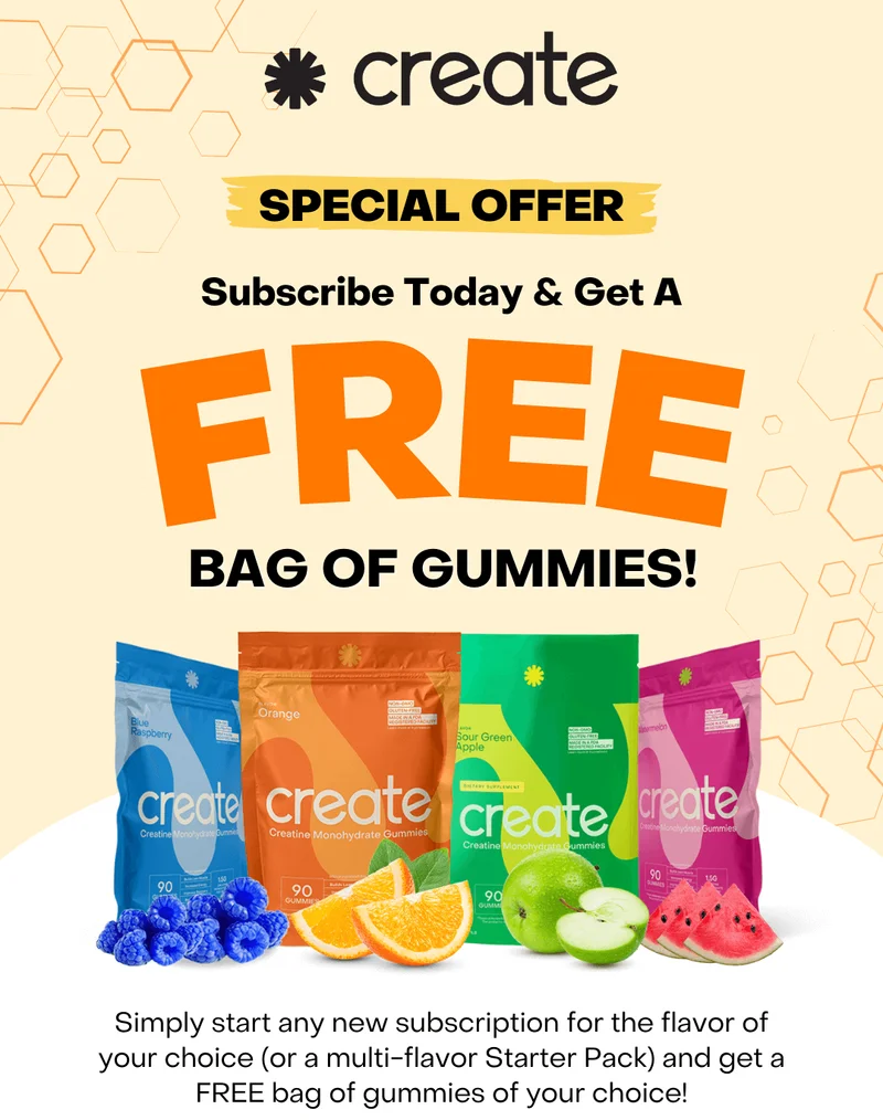 Get a free bag of gummies when you start a new subscription!