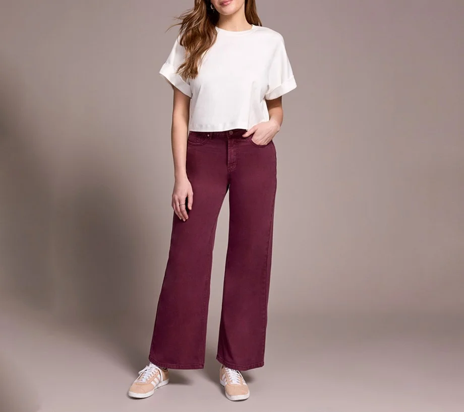Tribal Brooke High Rise Hugging Wide Leg Jeans