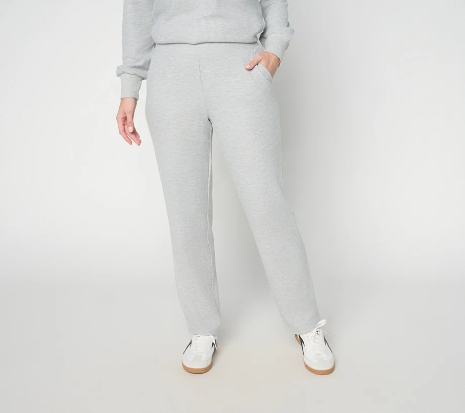 Belle by Kim Gravel Petite Wonder Waffle Relaxed Straight Pant