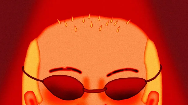 Image may contain: red light therapy, Accessories, Sunglasses, Cartoon, Birthday Cake, Cake, Cream, Dessert, Food, and Glasses