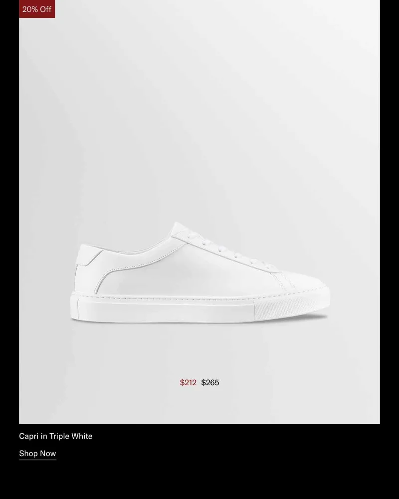Capri in Triple White. Shop Now