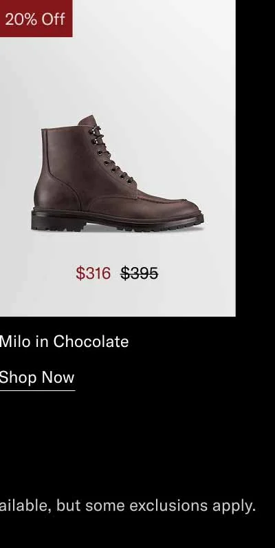 Milo in Chocolate. Shop Now